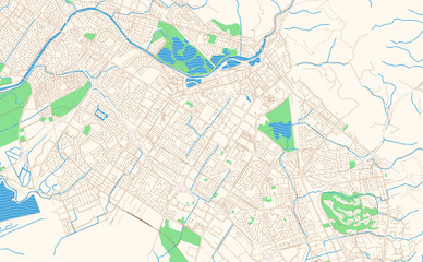 Fremont California printable map excerpt