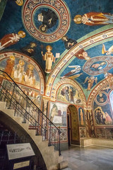 Monastery of Sacred Cave (Sacro Speco) of Saint Benedict in Subiaco, province of Rome, Lazio,...