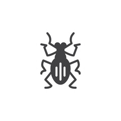 Weevil pests vector icon. filled flat sign for mobile concept and web design. Weevil insects simple solid icon. Symbol, logo illustration. Pixel perfect vector graphics