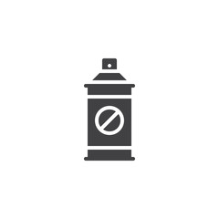 Insect repellent sprayer vector icon. filled flat sign for mobile concept and web design. Pest control aerosol simple solid icon. Symbol, logo illustration. Pixel perfect vector graphics