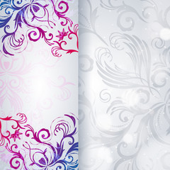 Abstract vector background with floral item.
