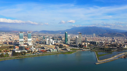 Obraz na płótnie Canvas Izmir skyline. Izmir is the 3rd largest city in Turkey. 