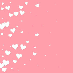 White heart love confettis. Valentine's day gradie