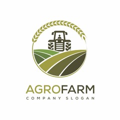 Agro farm vector logo design template