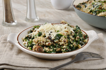 Healthy spinach quinoa salad