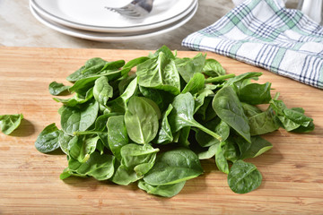 Fresh spinach leaves