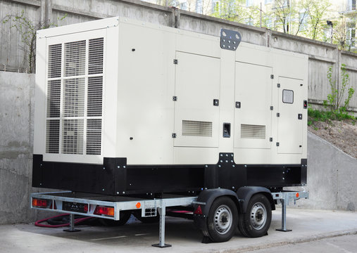 Standby Power Natural Gas Backup Generator With Control Panel.  Standby Power Generator Outdoor.