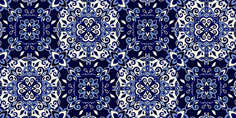 Azulejos Tile Vector Seamless Pattern