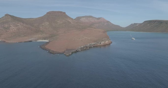Aerial panoramics from Espiritu Santo Island, Baja California Sur, Mexico.