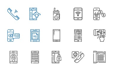 receiver icons set