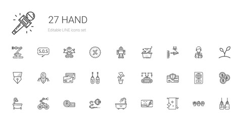 hand icons set