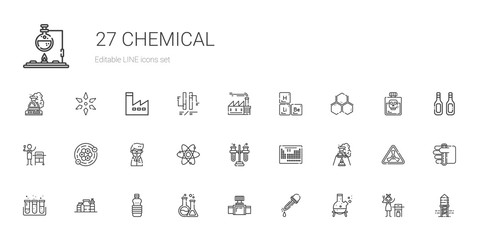 chemical icons set