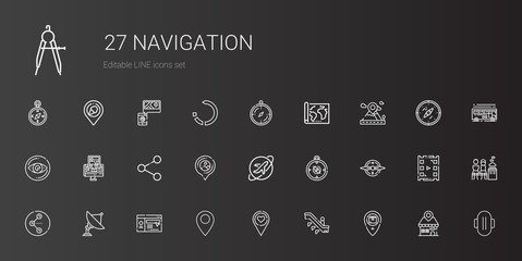 navigation icons set