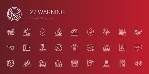 warning icons set