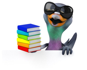 Fun pigeon - 3D Illustration