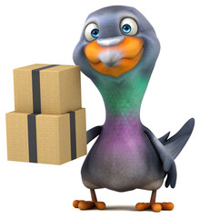Fun pigeon - 3D Illustration