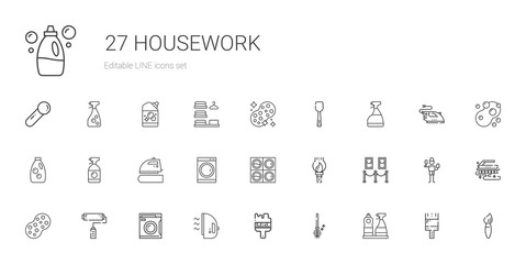 Fototapeta na wymiar housework icons set