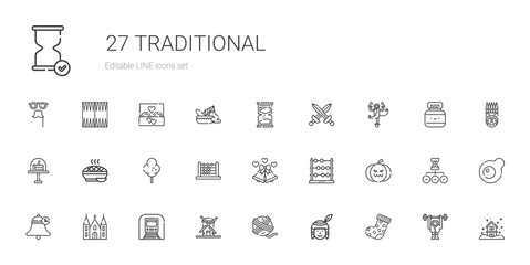 traditional icons set