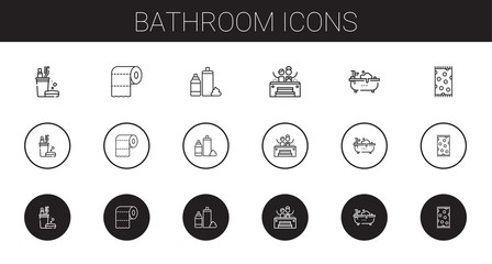bathroom icons set