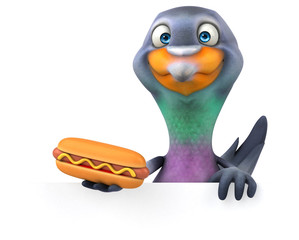 Fun pigeon - 3D Illustration