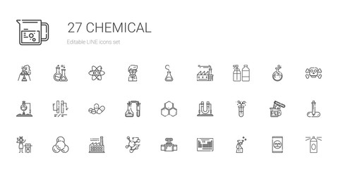 chemical icons set