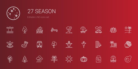 season icons set
