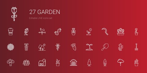 garden icons set
