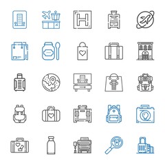 luggage icons set