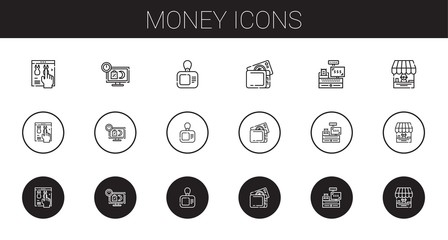 money icons set