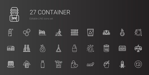 Fototapeta na wymiar container icons set