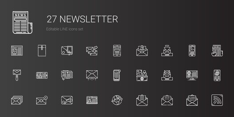 newsletter icons set
