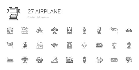 airplane icons set