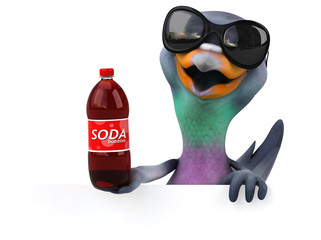 Fun pigeon - 3D Illustration