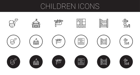 children icons set