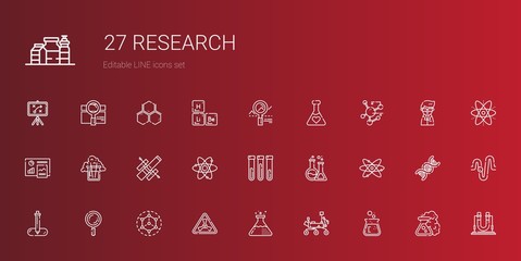 research icons set