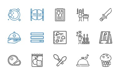 lunch icons set