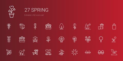spring icons set