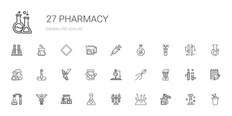 Fototapeta na wymiar pharmacy icons set