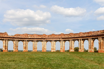 Fototapeta na wymiar Ruins of the Sapeg's Palace, Brest region Belarus