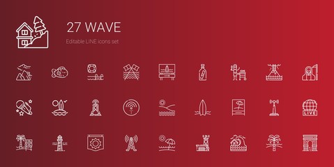 wave icons set