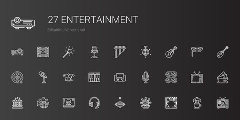 entertainment icons set