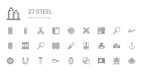 steel icons set