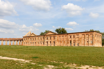 Fototapeta premium Old ruins of the Sapeg's Palace in Ruzhany, Brest region Belarus