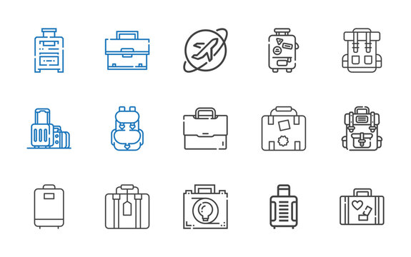 baggage icons set