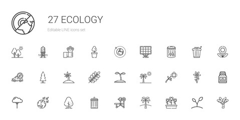 ecology icons set