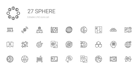 sphere icons set