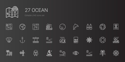 ocean icons set