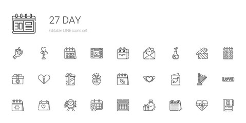 day icons set