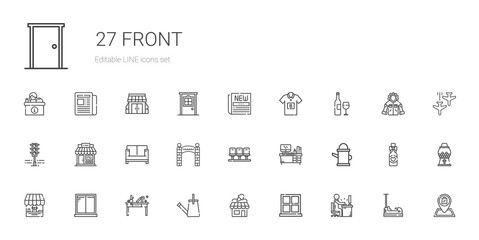 front icons set