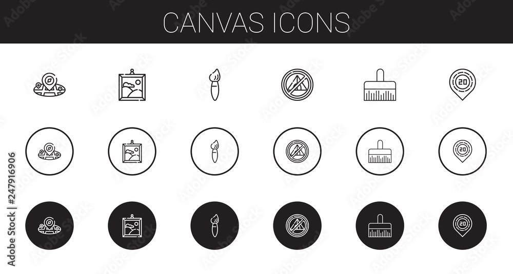 Canvas Prints canvas icons set